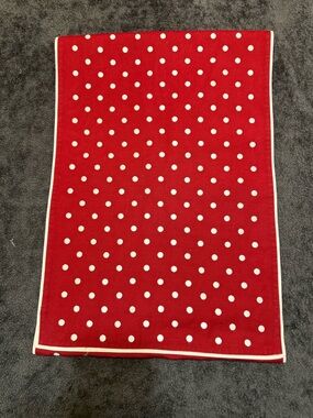 Pottery Barn Red Polka Dot Table Runner